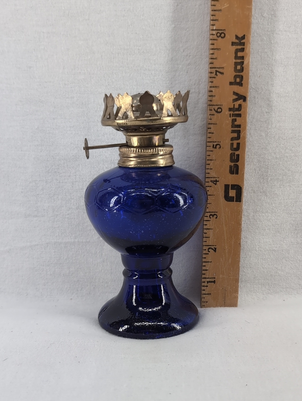 Cobalt Blue Mini Vintage (Base Only)-Style Oil Lamp